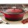 La Cuisine 6100 Piros öntöttvas ovál sütőtál 29cm 4,75l+fedő, fehér belső máz