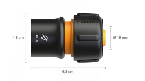 Fiskars 1027084 Tömlő-gyorscsatlakozó, 19 mm (3/4”) STOP LB (min 30), univerzális