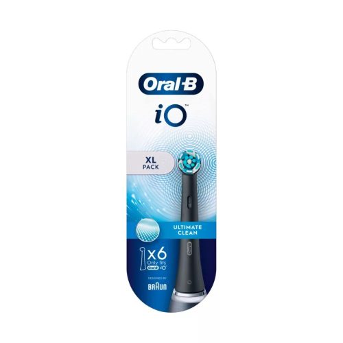 Oral-B iO Ultimate Clean elektromos fogkefe pótfej XL Pack 6db, fekete (iORBCB-6)