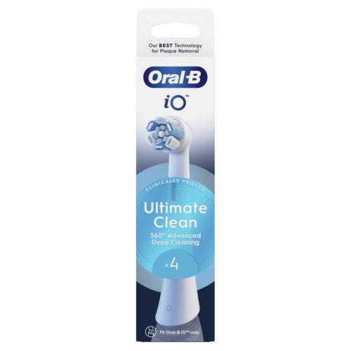 Oral-B iO Ultimate Clean elektromos fogkefefej, pótfej, 4 darabos, fehér