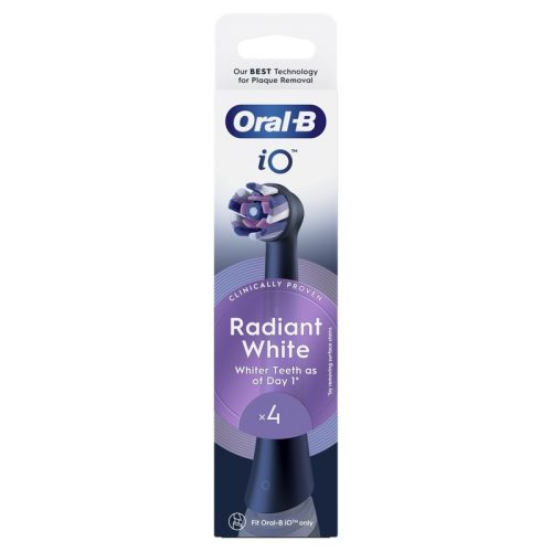 Oral-B iO Radiant White elektromos fogkefefej, pótfej, 4 darabos, fehér