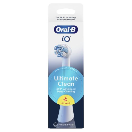 Oral-B iO Ultimate Clean elektromos fogkefefej, pótfej, 6 darabos, fehér
