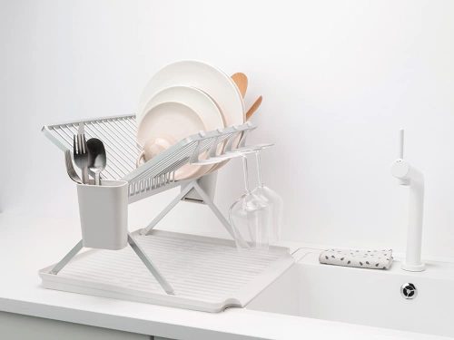 Brabantia 180621 edényszárító és tálca, összecsukható, nagy, világos szürke