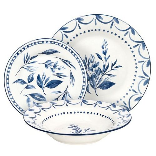 Tognana ON070186128 Olimpia New Blue Loira porcelán étkészlet, 18 részes