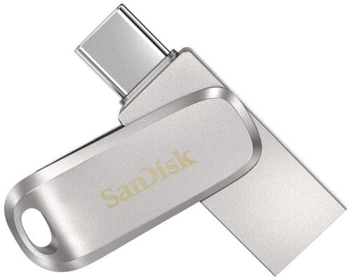 Sandisk 186463 Dual Drive Luxe 64GB USB 3.1 / Type-C Flash Drive, Pendrive, ezüst