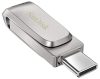 Sandisk 186463 Dual Drive Luxe 64GB USB 3.1 / Type-C Flash Drive, Pendrive, ezüst