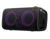 Hisense Party Rocker One Plus hordozható Bluetooth hangszóró mikrofonnal,300W, QI töltő, fekete
