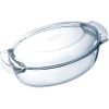 PYREX 203040 hőálló üveg kacsasütő, fedővel, ovális, 5,8 L (4,4l+1,4l)
