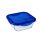 PYREX 203209 Cook & Go szögletes sütőtál, műanyag fedővel 16x16x6cm 0,8l