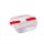 PYREX 203222 Cook & Heat tégla sütőtál, műanyag fedővel 23x15x6cm 1,1l