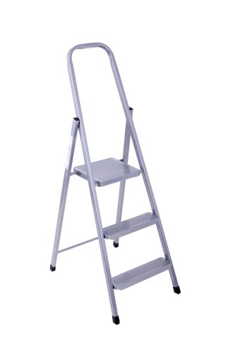 Eurogold SUPER HOME 3 acél létra, 2+1 fokos, 132x46x8,6cm, max 150kg