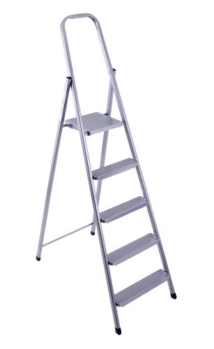 Eurogold SUPER HOME 5 acél létra, 4+1 fokos, 180,5x52x8,6cm, max 150kg