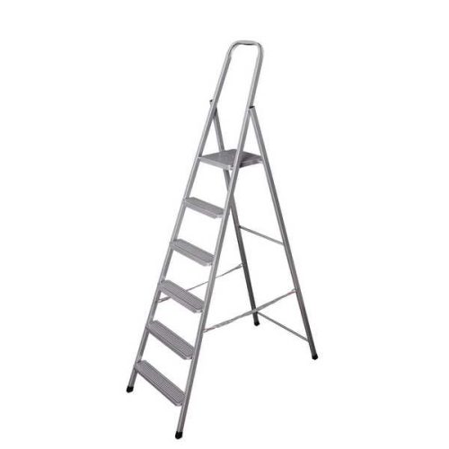 Eurogold SUPER HOME 6 acél létra, 5+1 fokos, 205x55x9cm, max 150kg