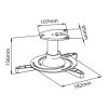 Stell SHO 1029 projektor tartó, 15,6cm, 15°, 15kg, mennyezeti