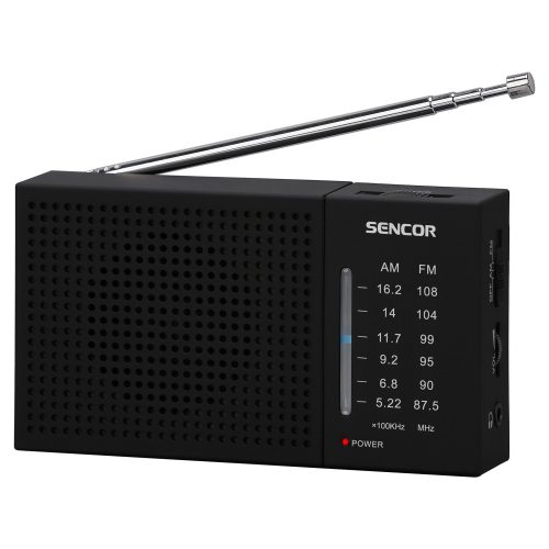 Sencor SRD 1800 rádió, FM/AM, 3,5 mm Jack, elemes (2xAA)