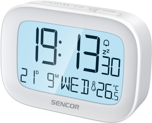 Sencor SDC 2200 ébresztőóra, LED kijelző, rádióvezérelt óra, elemes (2xAAA)