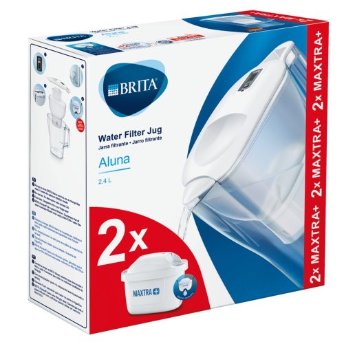 Brita Aluna Cool vízszűrő kancsó fehér + 2 db Brita maxtra betét