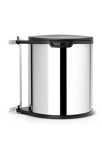 Brabantia 180029 Built In Bin ajtóra szerelhető szemetes, kerek 15L, acél-fekete