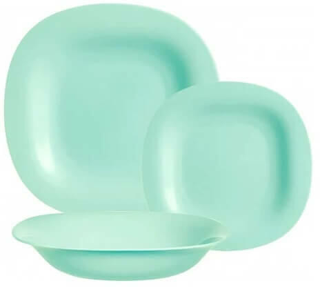 Luminarc Carine Étkészlet, 18 db-os, turquoise