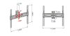Meliconi Flatstyle FTR400 TV fali konzol, 40"-65", VESA 400x400, dönthető, 45kg, fekete