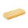 Tescoma 630878 Delícia kerek ravioli tészta készítő forma, 21 lyukú, műanyag, 27x11x2 cm, sárga-fehér