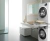 Meliconi BASE TORRE DUO mosógép, szárítógép összeépítő keret kihúzható fiókkal, fedéllel (656123)