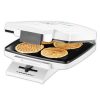 Trisa 734070 Ostyasütő, Sajtostallér sütő, 1000W, fehér, 4 minta, 7 recept, Tapadásmentes felület