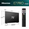 Hisense 75E7NQPRO 4K UHD Smart QLED televízió, 400cd/m2, 144Hz, 1200:1, 8ms, 75" (189cm)
