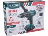 Extol Industrial 8791802 Akkus Ütvefúró És Csavarozó, 20V, 1db Akku, 1db Töltő, 2000Mah, 80Nm