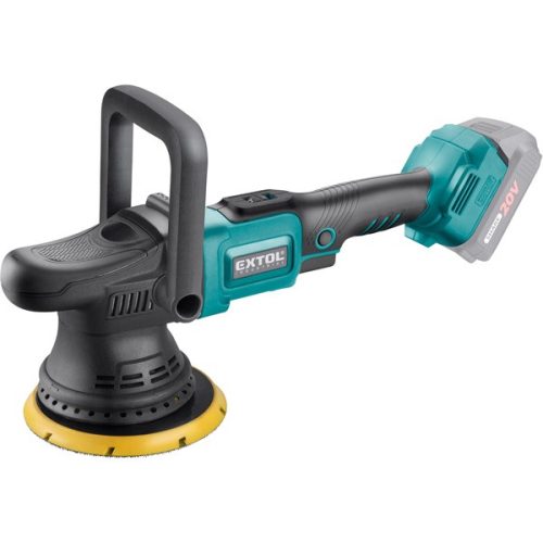 Extol Industrial 8791845 akkus excenteres polírozógép, Share20V, 20V, Li-ion, szénkefe nélküli motor, 150 mm, AKKU és TÖLTŐ NÉLKÜL
