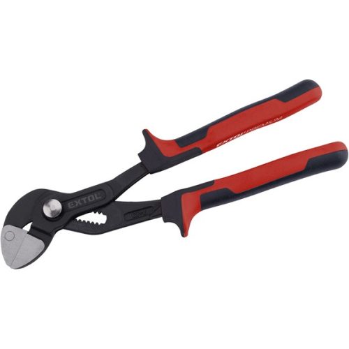Extol Premium 8813169 vízpumpa fogó, 250mm, egyenes pofák, CrV50, max nyitás 36 mm, TPR nyél, akasztós papír szerszámtartó