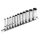 Extol Premium 8818110 hosszított Multi Lock dugófej készlet, 1/4", 11db-os, tartó sínen