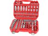 Extol 8818338 Premium dugókulcs klt., CV., racsnis 45fog ; 1/4" és 1/2", 110db, 4-32mm, 32db bit(lapos, kereszt,imbusz,torx), gyertyakulcs