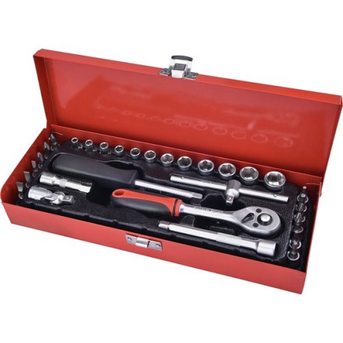 Extol Premium 8818361 Dugókulcs Klt. Racsnis 45fog, Dugófejek, Bitdugófej (-, +, Imbusz, Torx)