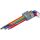 Extol Premium 8819315 imbuszkulcs készlet, 9db, több színű, extra hosszú, gömbfej, 9db 1,5-10mm, CV., 90-230mm