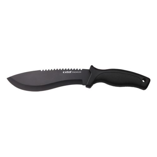 Extol 8855304 Premium vadász- és túrakés, 2CR13 rozsdamentes acél penge, műanyag nyél, nylon tok, teljes/penge hossz: 290mm/170mm