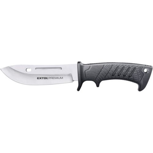 Extol 8855320 Premium vadász- és túrakés, 3CR13 rozsdamentes acél penge, műanyag nyél, nylon tok, teljes/penge hossz: 270mm/145mm