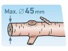 Extol Premium 8873311 ágvágó olló, 730mm, rávágó, áttételes, tapadásmentes él, max. 45mm vágás, gumírozott fogantyú
