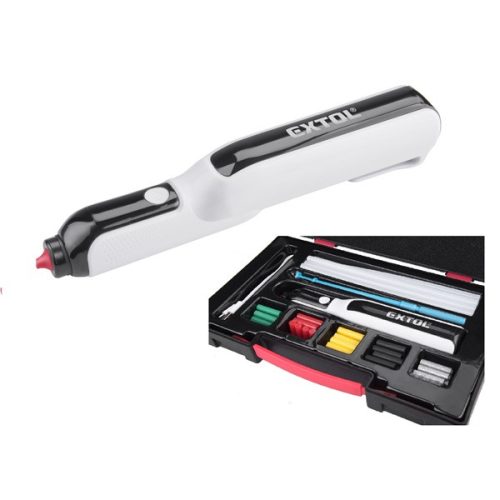 Extol Premium 8891503 akkus melegragasztó toll, 4V, 2000 mAh Li-ion akku, stift átm: 7,2 mm