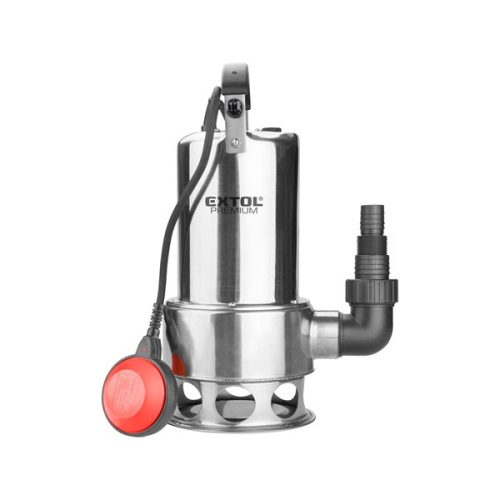 Extol Premium 8895016 Szennyvíz Búvárszivattyú, Úszókapcsolóval, 1100W, INOX Ház, 15M3/H, 9,5m