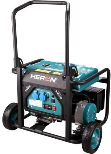 Heron 8896140 benzinmotoros áramfejlesztő, 3 kVA, 230 V, 224 cm3, 7,3 LE, 18 l, 87 dB