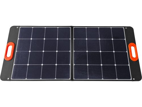 Heron 8896880 napelemes panel, összecsukható, 100W, MC4, USB, 8896800 8896801 hordozható áramforrások töltéséhez