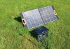 Heron 8896880 napelemes panel, összecsukható, 100W, MC4, USB, 8896800 8896801 hordozható áramforrások töltéséhez