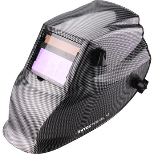 Extol Premium 8898027 hegesztőpajzs, automatikus, önsötétedő, állítható érzékenység+sötétítés, carbon design