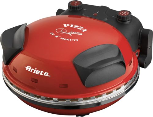 Ariete 909/10 Da Gennaro pizzasütő, 1200Watt, 32cm átmérő, max. 400 °C, 5fokozat, időzítő, piros