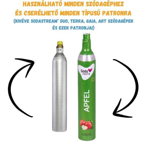 Sodaco A809194 alma ízesítésű univerzális szódagép CO2 patron, 60-80 liter (AZ ÁR CSAK CSERE ESETÉN ÉRVÉNYES!)