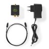 Nedis ACON2510BK digitális - analóg audio jel átalakító, Toslink , S/PDIF -> analóg RCA, 3.5mm jack