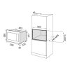 Midea AG820BS9 beépíthető grilles mikrohullámú sütő, 20liter, 1000/800Watt, fekete