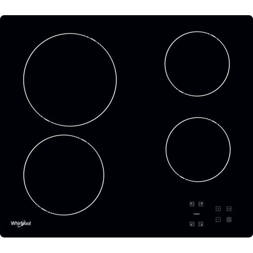 Whirlpool AKT 8090/NE beépíthető főzőlap, kerámia, 4zóna, 6.2kW, fekete