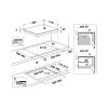 Whirlpool AKT 8090/NE beépíthető főzőlap, kerámia, 4zóna, 6.2kW, fekete